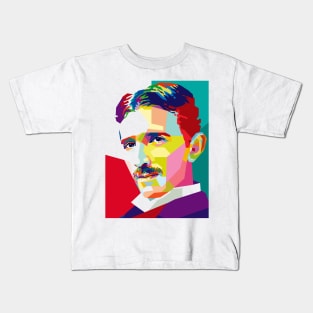 Tesla in pop art Kids T-Shirt